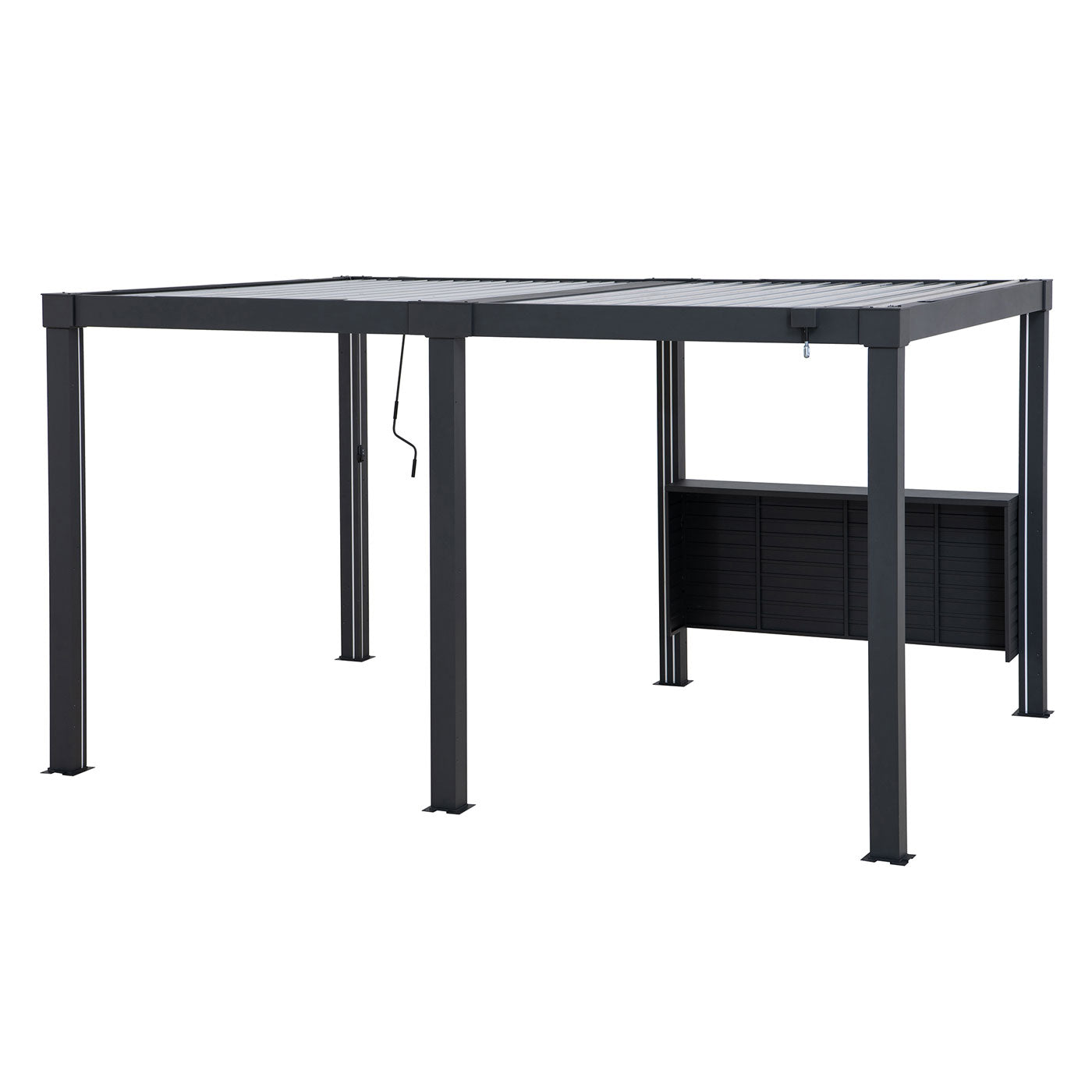 Pergola su baru baltame fone