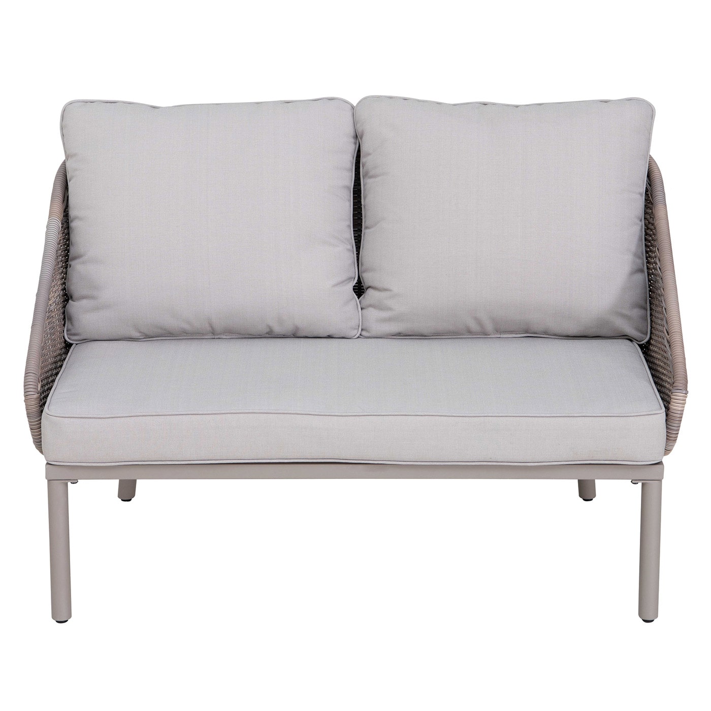 Sofa balkonui ar terasai, pilkos - smėlio spalvos