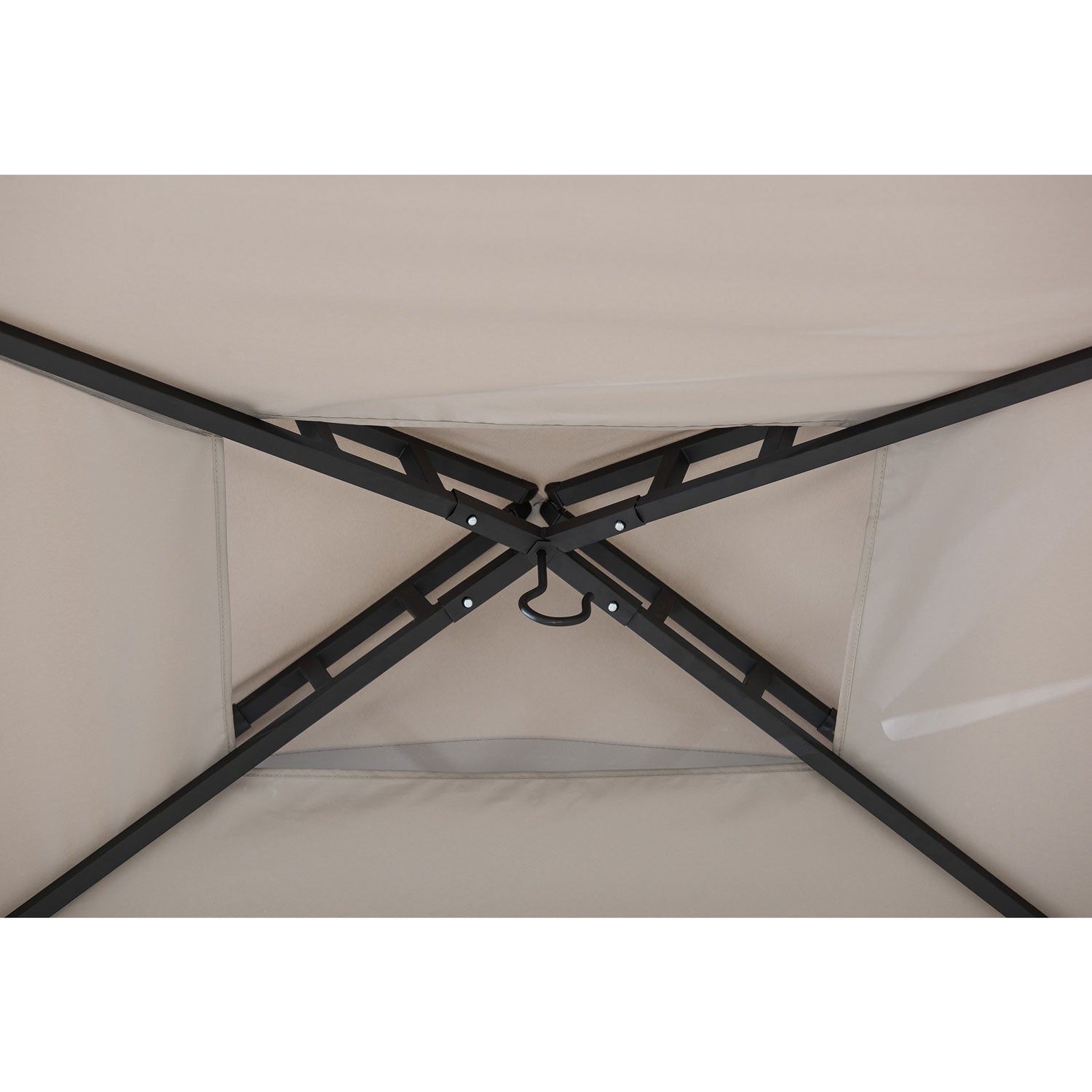 metalinė pavėsinė smėlio spalvos