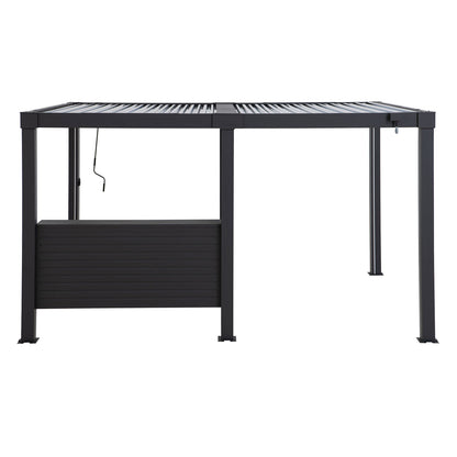 Pergola su baru baltame fone