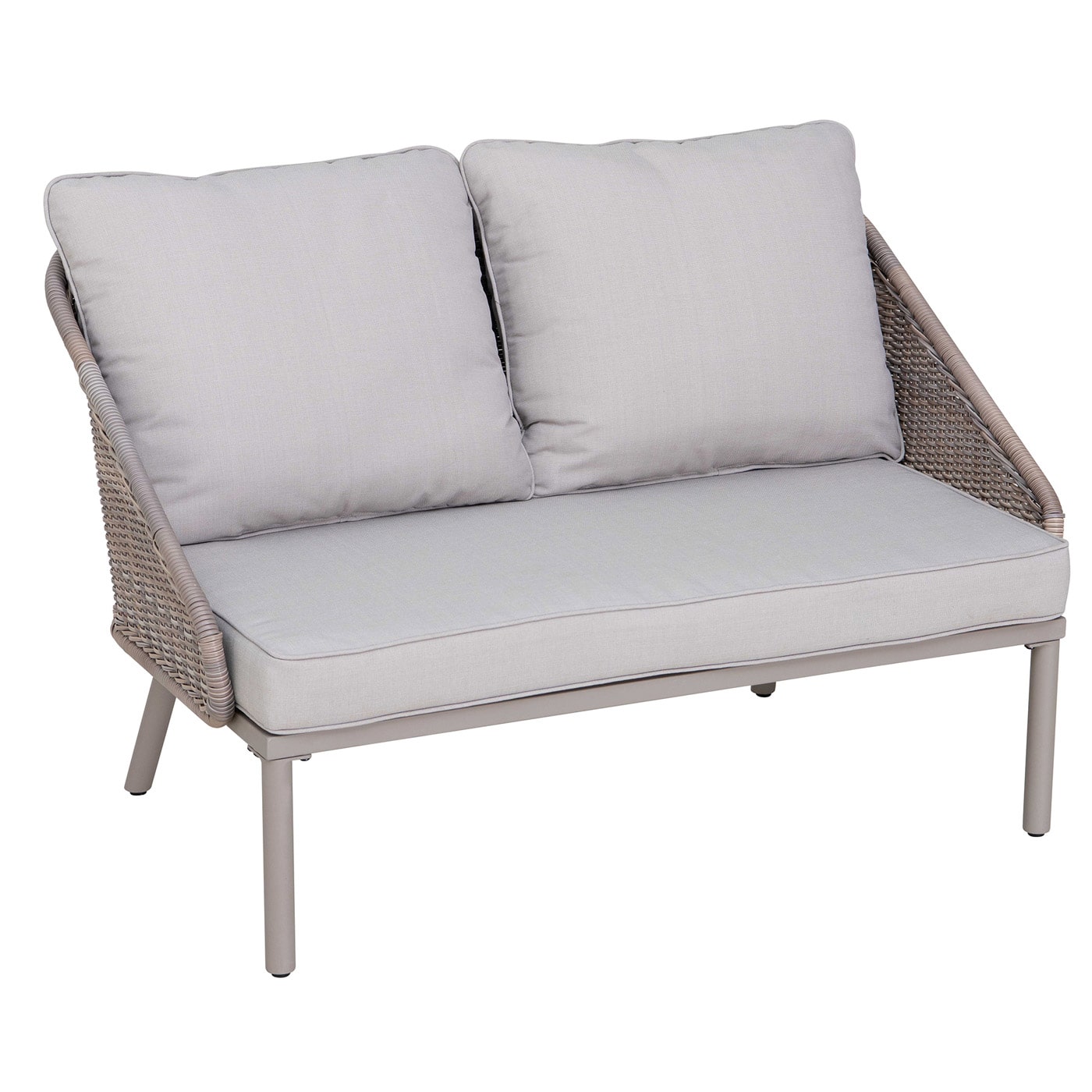 Lauko sofa, baltame fone